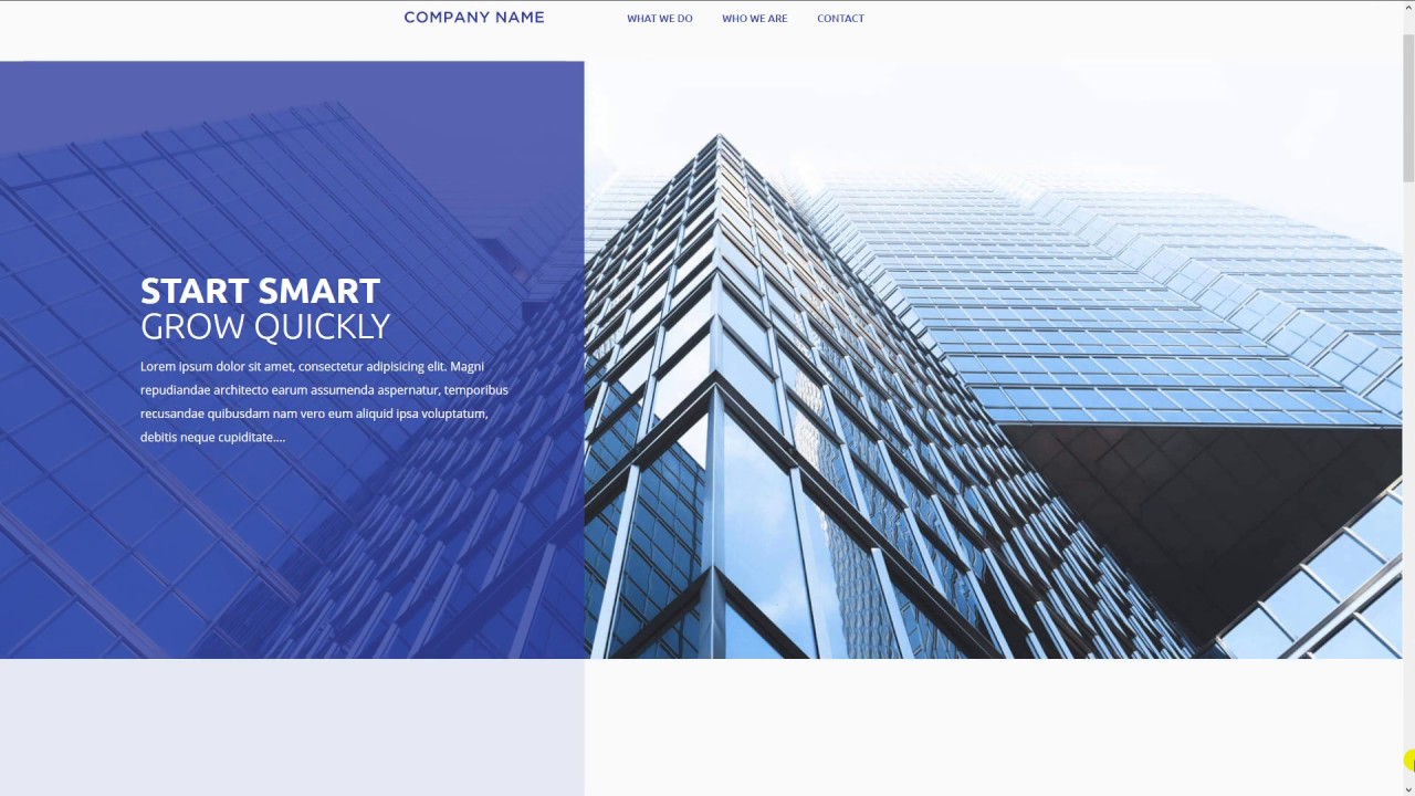 free business, company - website template with builder