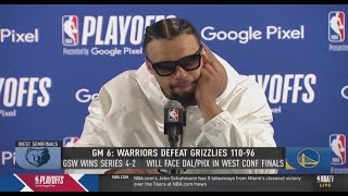 Dillon Brooks Postgame Interview | Memphis Grizzlies lose to  Golden State Warriors 110-96
