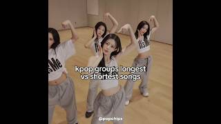 Kpop Groups Longest Vs Shortest   kpop illit newjeans cortis txt itzy enhypen fyp
