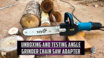 Unboxing and checking angle grinder chain saw attachment | 12 inch chain saw adapter