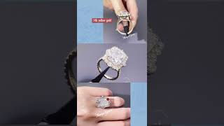 radiant hybrid cut colorless moissanite ring #tianyumoissanite #bestring #diamond #luxuryjewelry