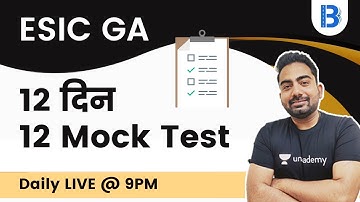 ESIC UDC MTS STENO 2022 | GA Mock Test Series | Mock Test - 4 | Abhijeet Sir | Bankers Way