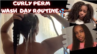 GINACURL Curly Perm Wash Day Routine START to FINISH