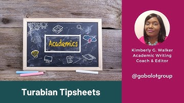 Turabian 9 Tip Sheets