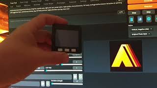 Stable diffusion webui preview on M5Stack Basic Core