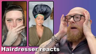 Hairdresser reacts to the CRAZY tik tok Hair fails and wins compilation. #hair #beauty