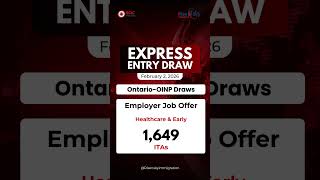 🚨 Ontario OINP First Draw of 2026! 🇨🇦 #oinp #expressentrydraw #canadaimmigration #canadapr #ircc