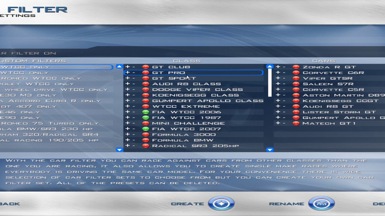 RACE 07 + DLC - mods and upgrades part 1. Pre change