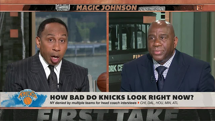 Magic Johnson joins First Take 🔥 Puts ALL THE PRESSURE on Knicks players after BOTCHED HC SEARCH 🔍