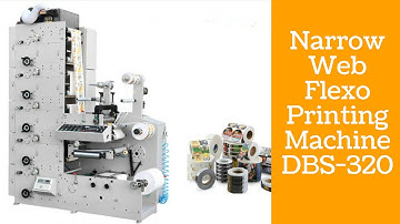 New Automatic Narrow web flexo printing machine Made In China DBS-320G with 6 color 6 UV 2017