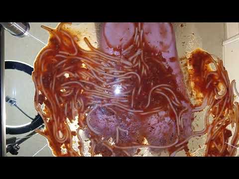 ASMR, Feet- Underneath, Cooked Spaghetti with Sauce