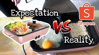 Unboxing & Review : 2 in 1 Electric Steamboat and Grill Pan from Shopee