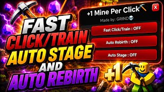 1 Mine Per Click Script Fast Clicktrain, Auto Stage And Auto Rebirth