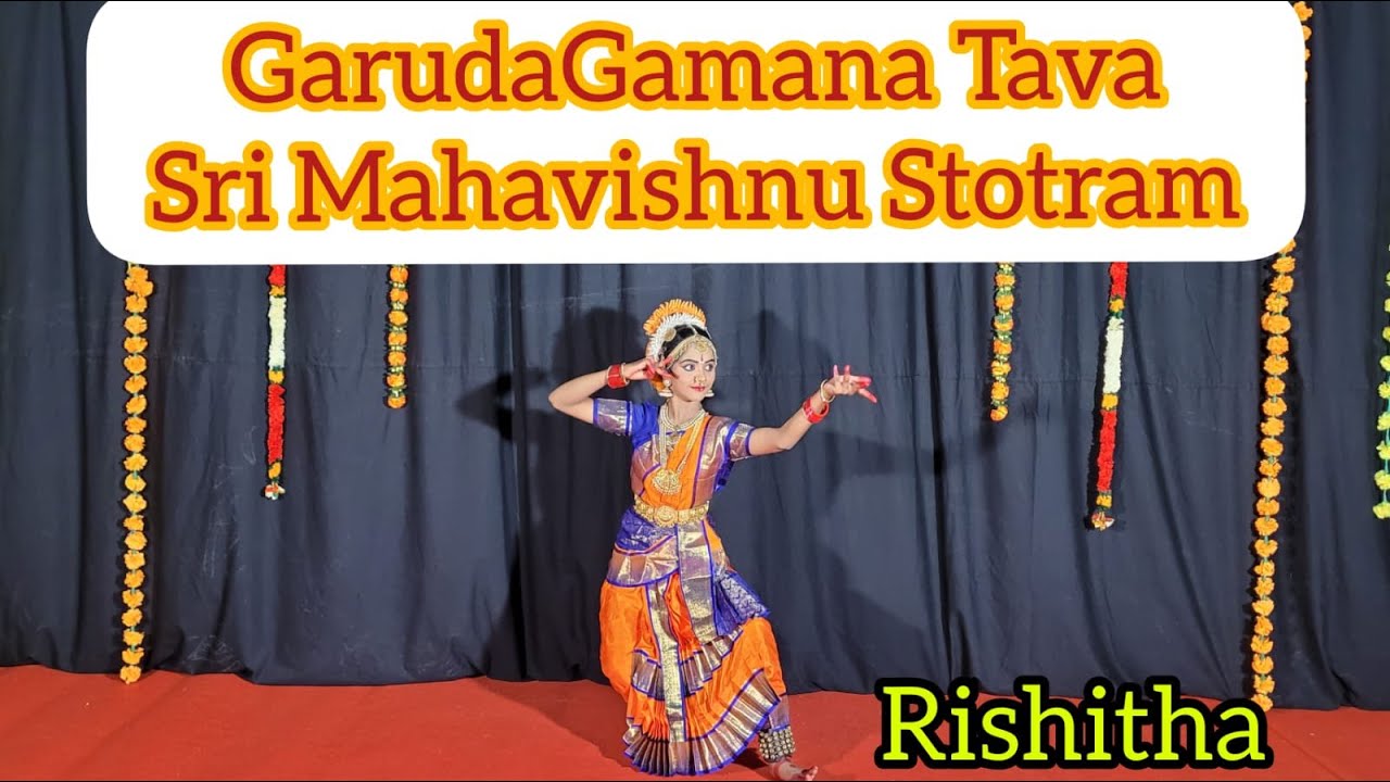 GarudaGamanaTava || Sri MahaVishnu Stotram || Rishitha ||NRITYA SRAVANTHI