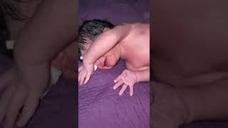 very feeding newborn baby and chop your own hands and thumbs for and also finger in last video