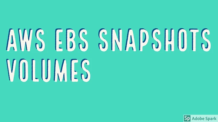 Create AWS EBS Snapshots and Create Volumes from Snapshots