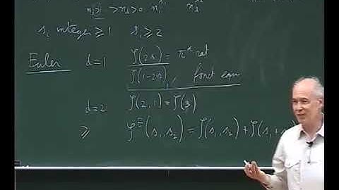 Prof. Pierre Deligne | Multiple zeta values 1