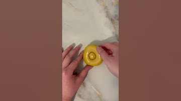 Squid Game Mini Circle air dry clay Dalgona Cookie Challenge #shorts #squidgame #dalgonacookie