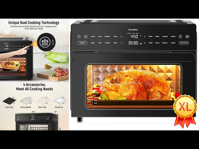 32QT Fabuletta 18-in-1 Air Fryer Toaster Oven