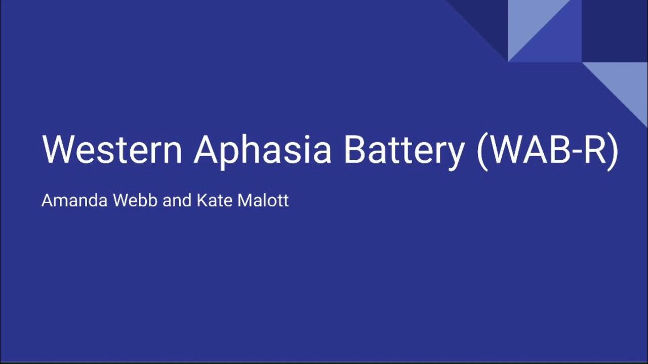 western-aphasia-battery-revised-youtube