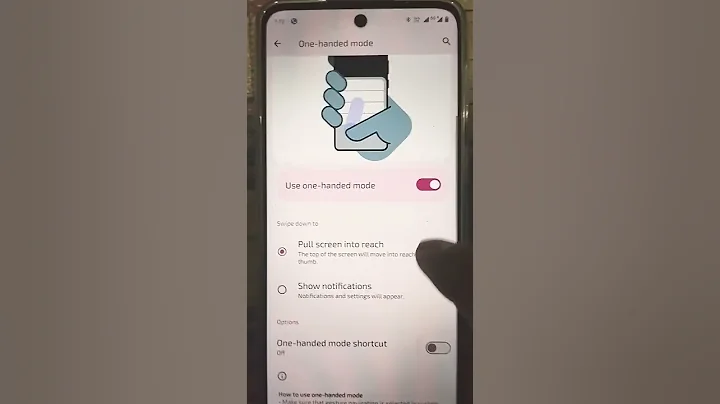 new feature gesture shortcut how to enable one hand mode Motorola G85/G64  all series #shorts