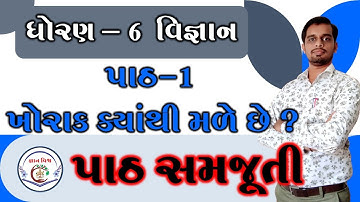 STD6 Path 1 Khorak kyathi male chhe? || std 6 chapter 1 Food Whare Does It Come From in gujarati