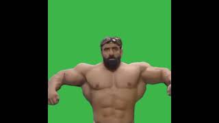 bodybuilder green screen video