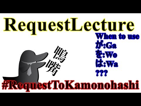 RequestJapaneseLecture When to use Ga  Wo Wa