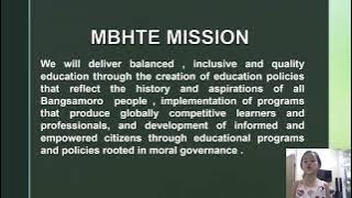 MBHTE VISION AND MISSION