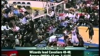 Lebron James 32 pts vs Gilbert Arenas 36 pts, playoffs 2006, cavs vs wizards game 6