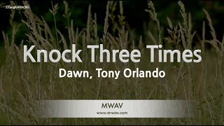 Video thumbnail of "Dawn, Tony Orlando-Knock Three Times (Karaoke Version)"