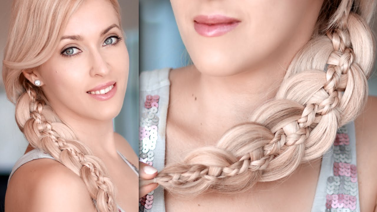 Tuto tresse à 5 brins. Coiffure cheveux longs