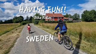Having fun in the countryside of Sweden.