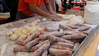 Amazing Skill! Super Speed Sausage Donuts Master / 소시지 핫도그와 도너츠 달인 / Korean Street Food