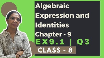 Q3 | Exercise 9.1 | Algebraic Expression and Identities - Chapter 9 | Class VIII |  Maths