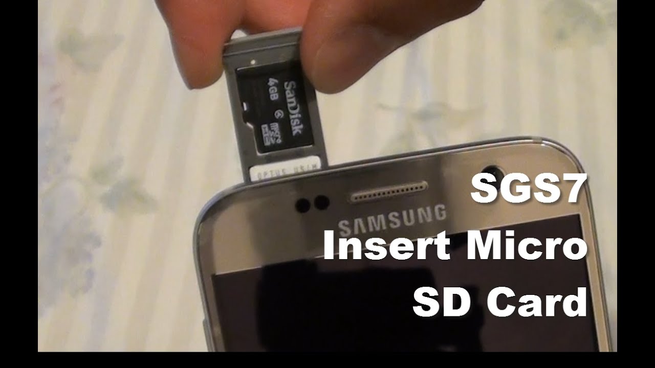 cafetaria meubilair Overtekenen Samsung Galaxy S7: How to Insert / Remove Micro SD Card - YouTube