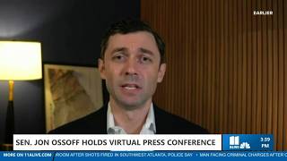 Sen. Ossoff criticizes Collins in virtual press conference