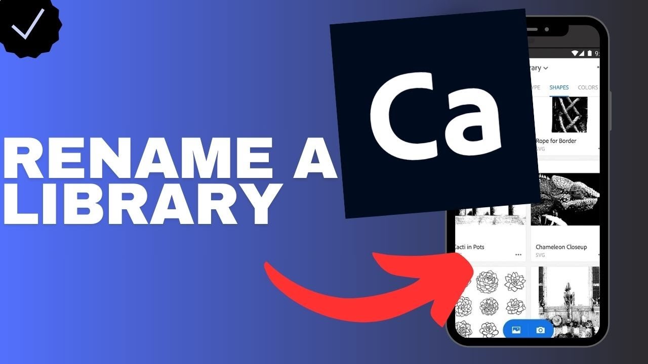 How to rename a library in the Adobe Capture app?