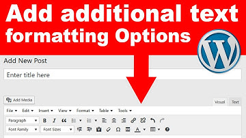 How to Add Extra Text Editor & Formatting Options in Wordpress
