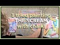 CHALK ART-Learn How to Draw and Paint with chalk-Fun Art Experience Painting THE SCREAM as Chalk Art