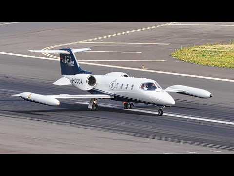 AMAZING 47 YEARS OLD LEARJET 35A Takeoff at Madeira Airport