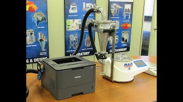 Printer setup with the Mikro Air Jet Sieve