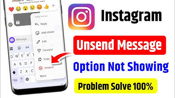 instagram message delete unsend option not showing 2026 |instagram message unsend option not showing
