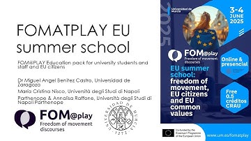 FOMATPLAY Education pack for university students and staff and EU citizens. 3 June 2025