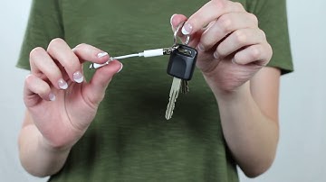 Dongle Dangler Keychain | Holds Lightning to 3.5mm headphone jack adapter dongle