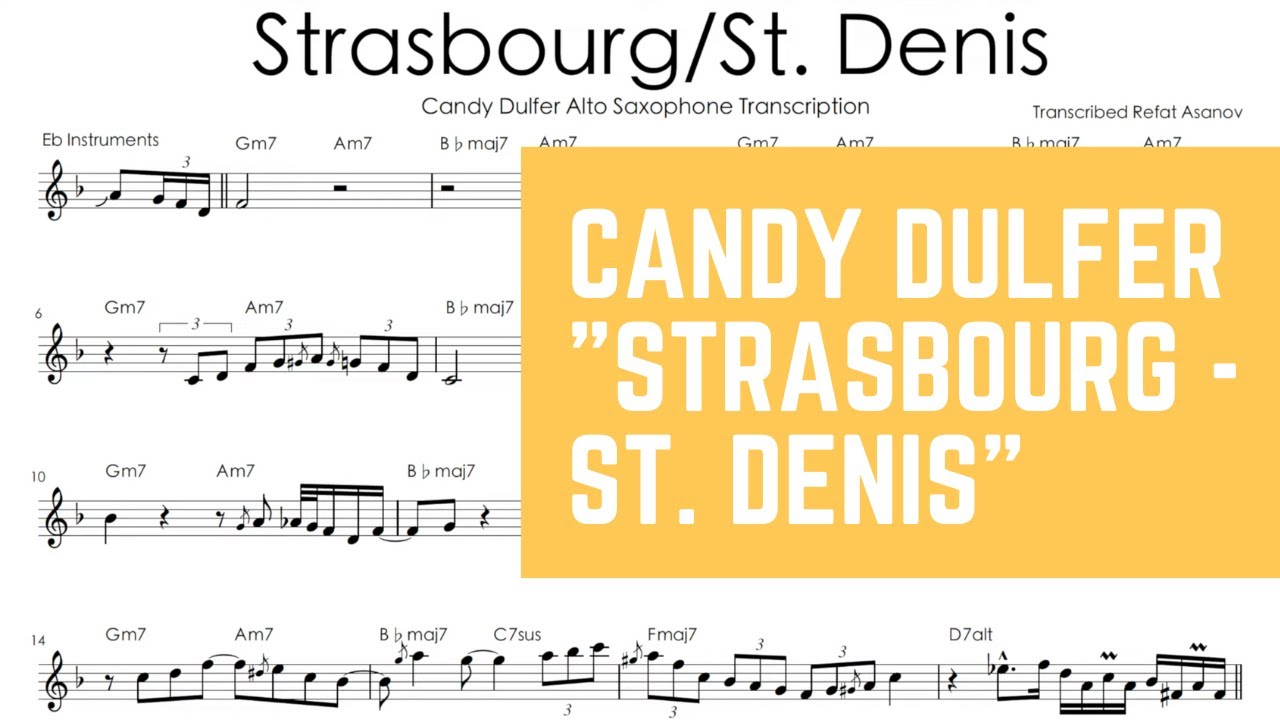 Candy Dulfer "Strasbourg St. Denis" Alto Saxophone Solo