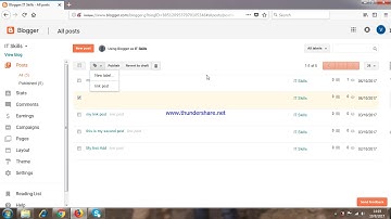 How to delete blogger post