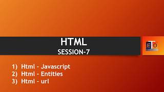 HTML Tutorial in Tamil – Session 7 | HTML JavaScript, Entities & URL Explained