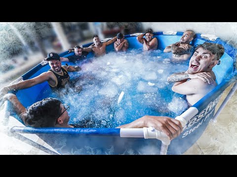 DESAFIO DA PISCINA COM GELO COM MEUS AMIGOS