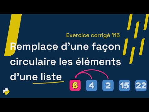 Corrected Exercise 115: Program that circularly replaces the elements of a list | Python